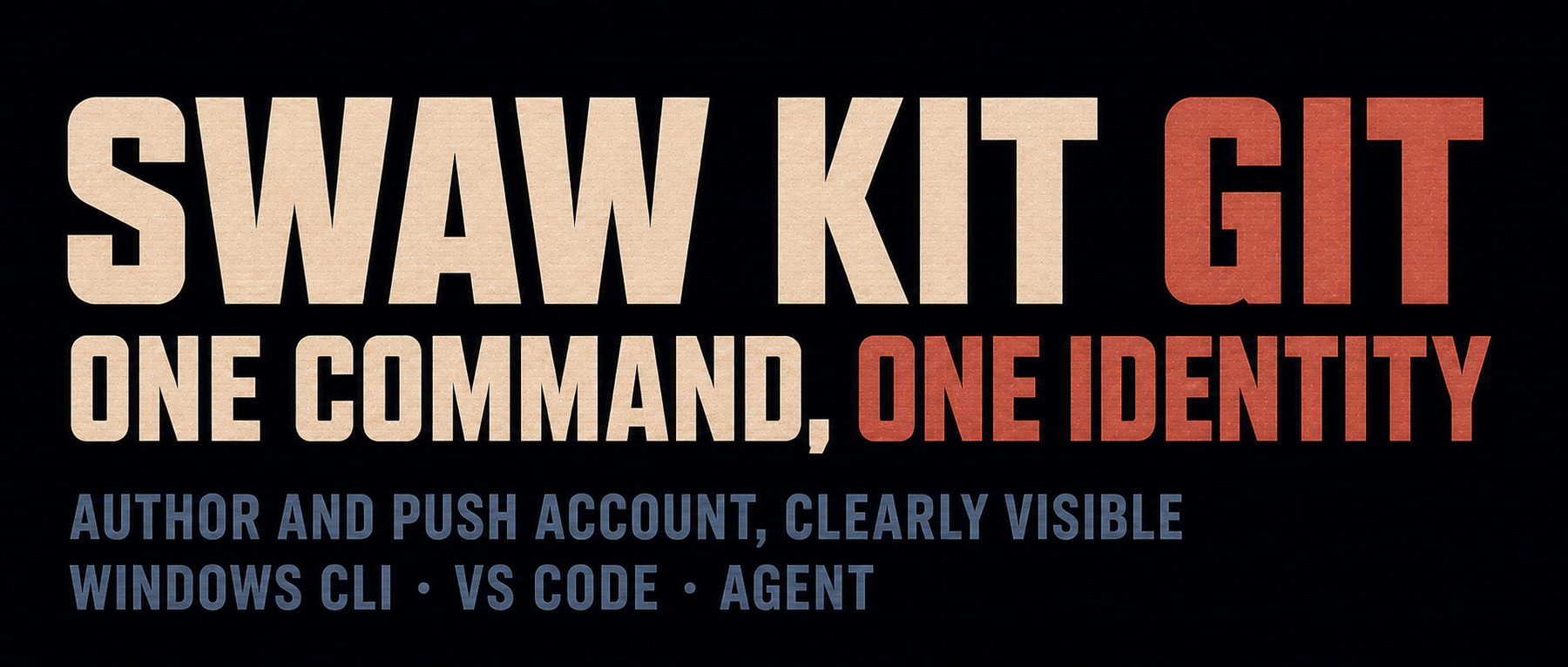 Swaw Kit Git gives each Git identity its own command